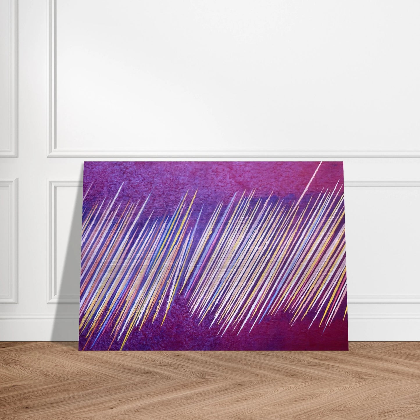 Red Line Painting II - 1968 - Ronnie Landfield Brushed Aluminum Print - 70x100 cm / 28x40 inches | Ronnie Landfield Aluminum Print | Ronnie Landfield Prints