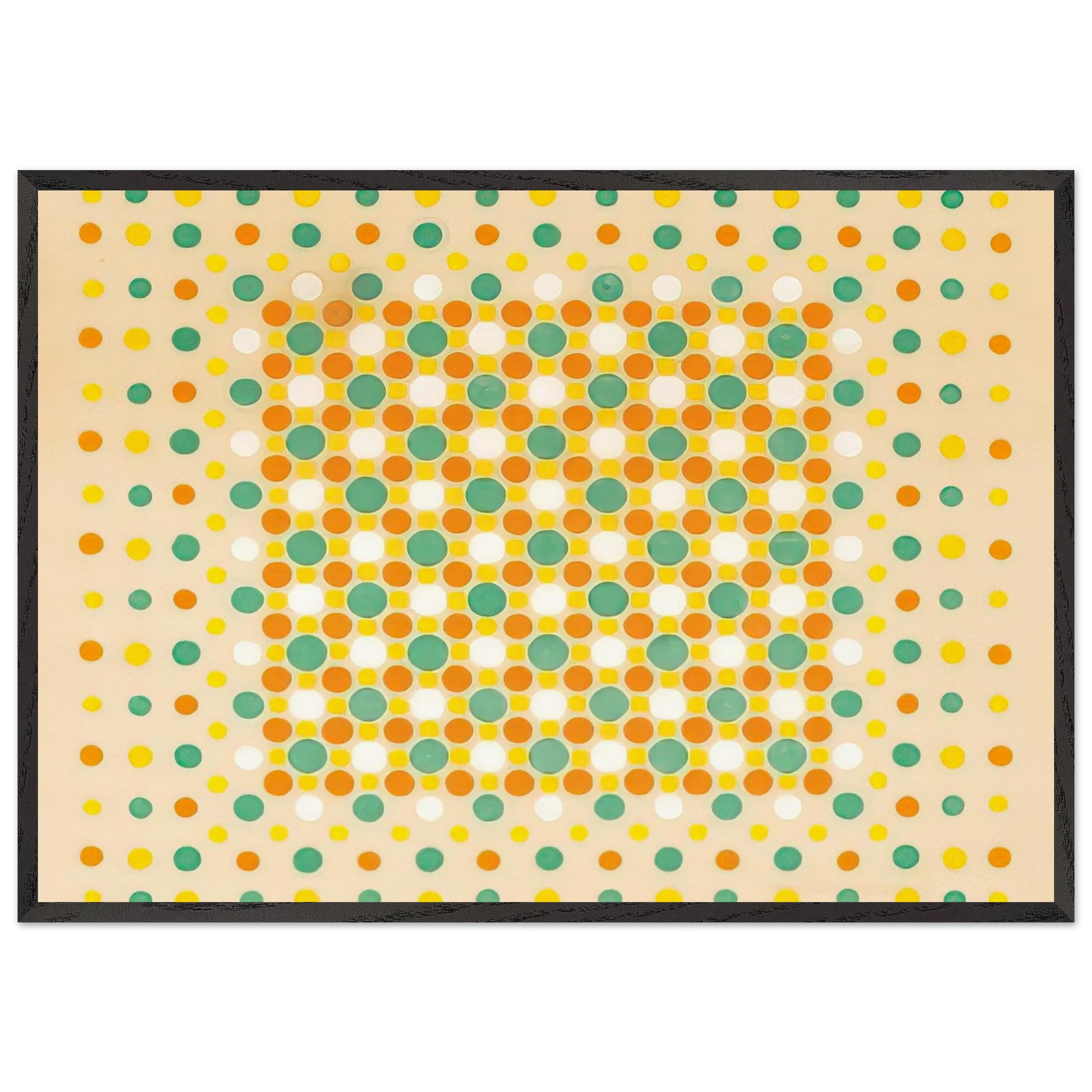 Quilt - 1963 - Thomas Downing 70x100 cm / 28x40 inches Framed Art Print – Black Wooden Frame