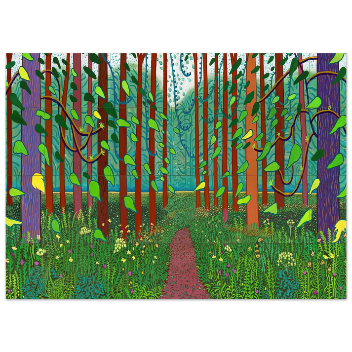 David Hockney - David Hockney Wall art - 13x18 cm / 5x7 inches - Premium Wooden Framed Poster With Fine Art Paper-canvas - Black frame