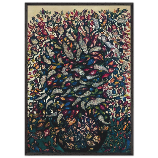 Fleurs et fruits - 1920 - Seraphine Louis 70x100 cm / 28x40 inches Framed Art Print – Black Wooden Frame