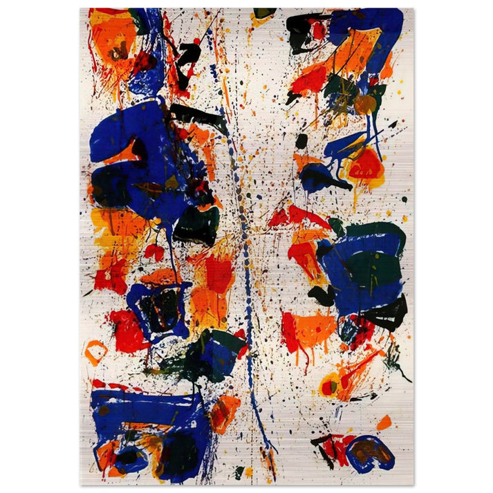 The White Line - Sam Francis Brushed Aluminum Print - 70x100 cm / 28x40 inches | Sam Francis Aluminum Print | Sam Francis Prints