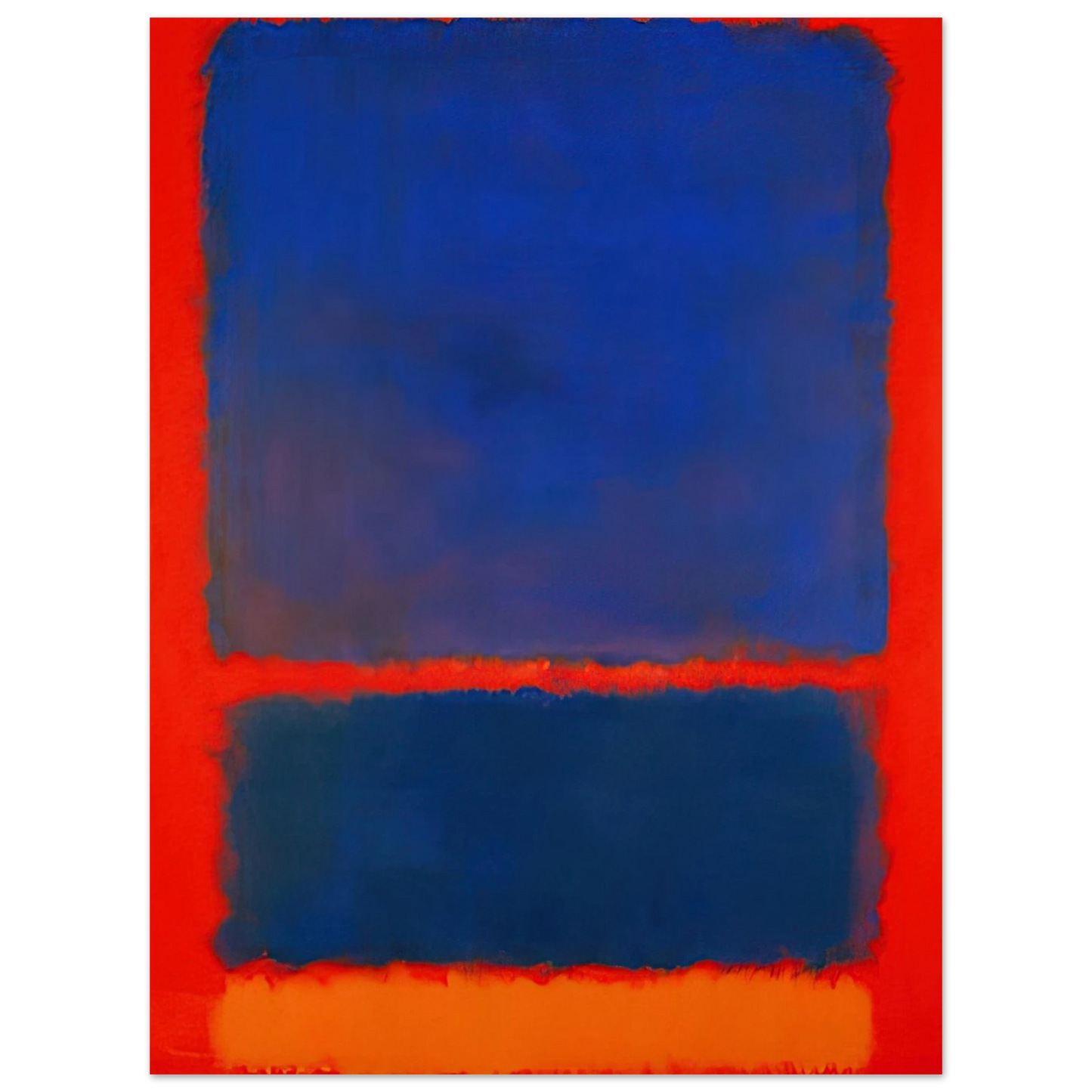 Mark Rothko - Blue, Orange, Red - 1961 Wall Art - 21x29.7 cm / 8x12" - Premium Wooden Framed Poster With Fine Art Paper-canvas - Wood frame