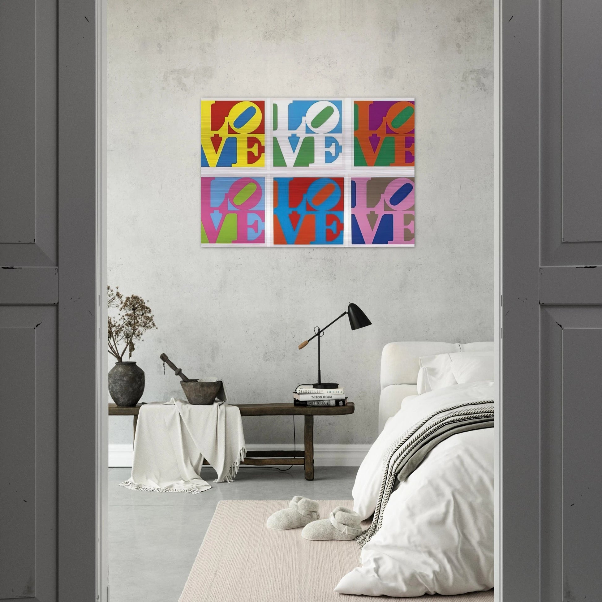 The Garden of Love - Robert Indiana Brushed Aluminum Print - 70x100 cm / 28x40 inches | Robert Indiana Aluminum Print | Robert Indiana Prints