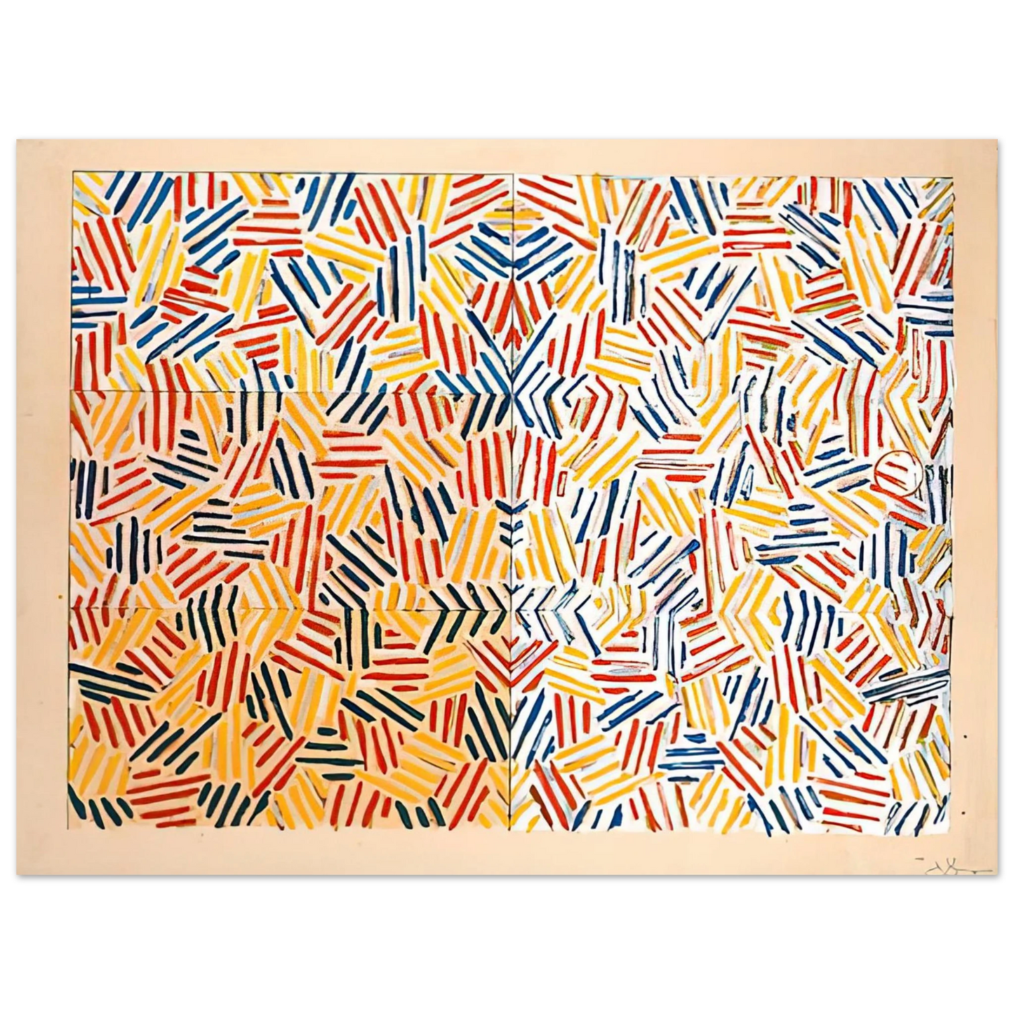 Jasper Johns - CORPSE AND MIRROR 1969 0  75x100 cm / 30x40inches Fine Art Poster