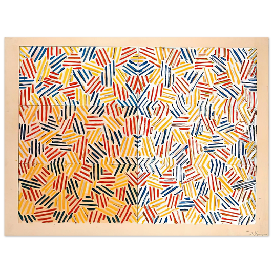 Jasper Johns - CORPSE AND MIRROR 1969 0  75x100 cm / 30x40inches Fine Art Poster