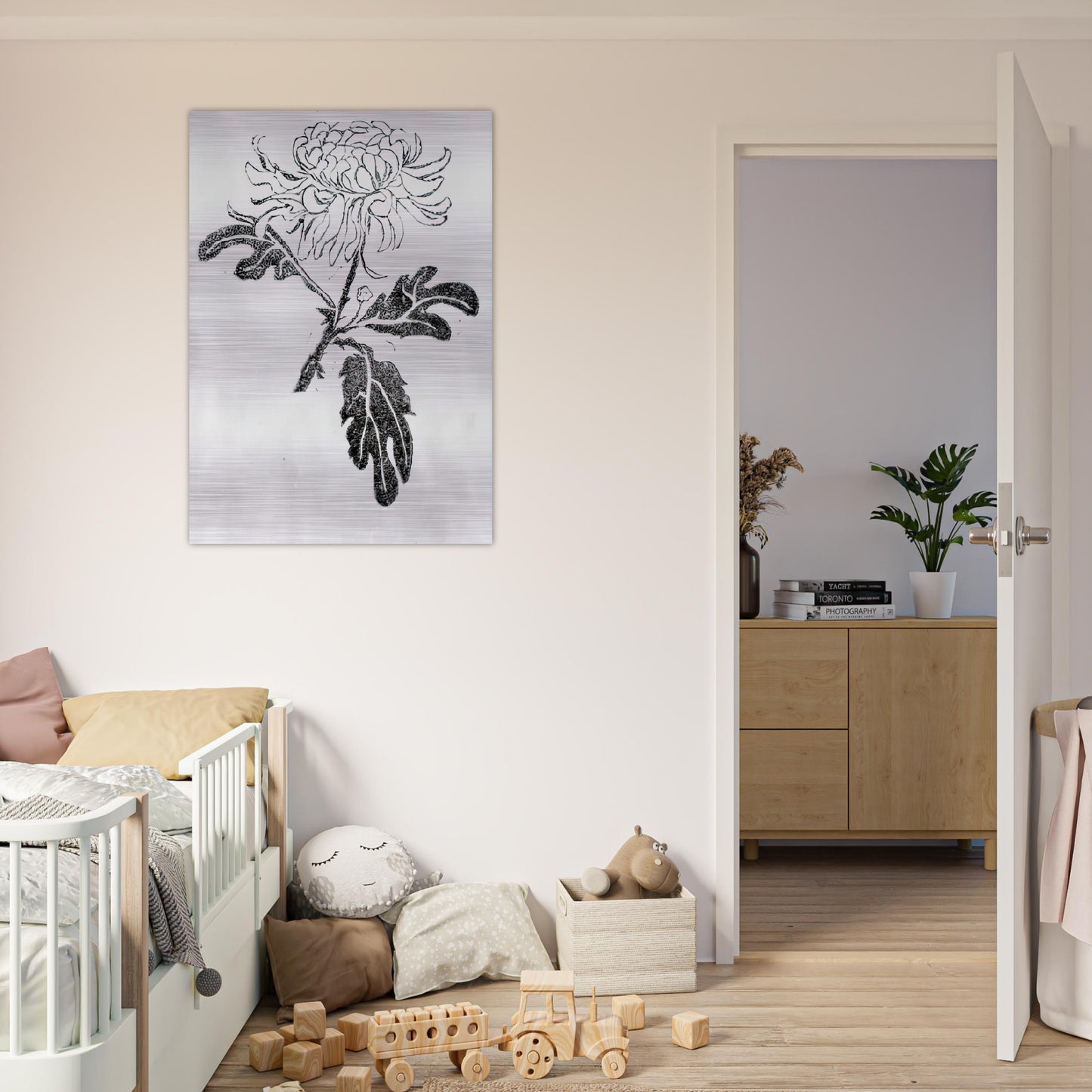 CHRYSANTHEMUM - MC Escher Brushed Aluminum Print - 70x100 cm / 28x40 inches | MC Escher Aluminum Print | MC Escher Prints | Maurits Cornelis Escher Prints