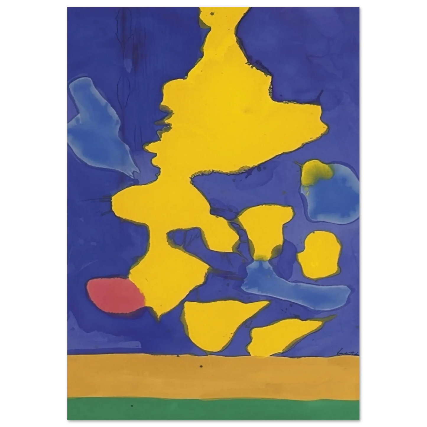 Helen Frankenthaler - Saturn Revisited - 1964 Wall art - 28x43  cm / XL (11x17 Inches) - Fine Art Poster - -