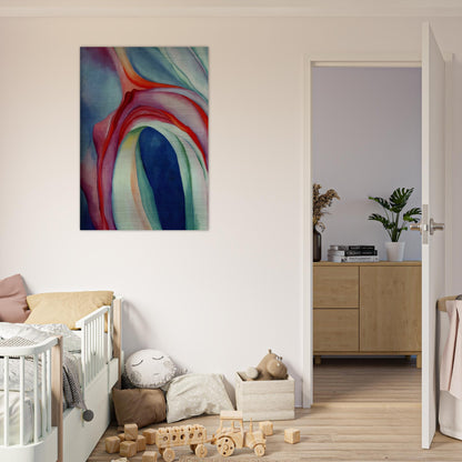 Music Pink and Blue II - Georgia O'Keeffe Brushed Aluminum Print - 70x100 cm / 28x40 inches | Georgia O'Keeffe Aluminum Print | Georgia O'Keeffe Prints