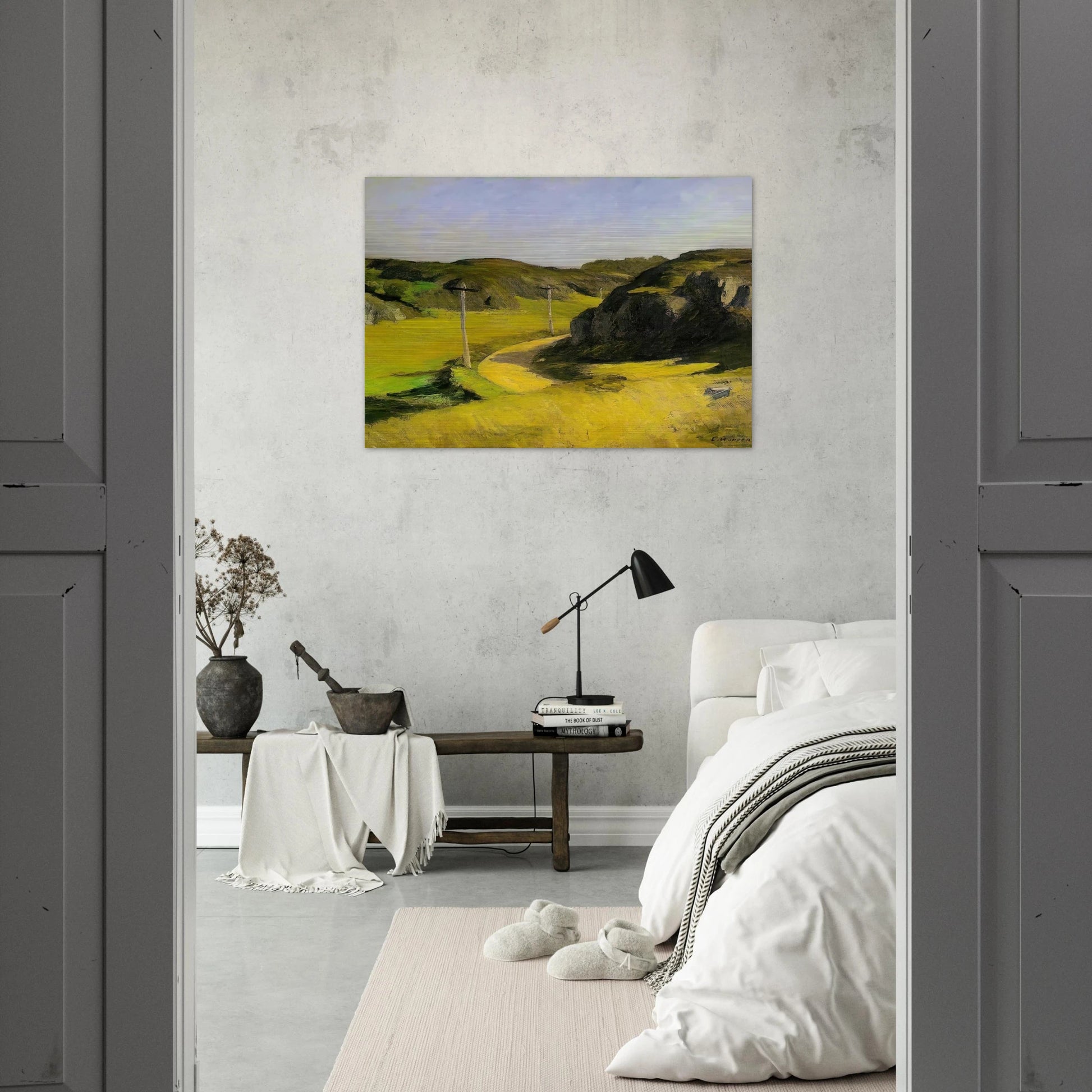 Road in Maine - Edward Hopper Brushed Aluminum Print - 70x100 cm / 28x40 inches | Edward Hopper Aluminum Print | Edward Hopper Prints