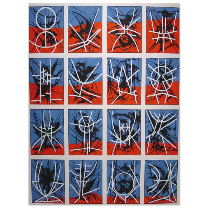 Jimmy Ernst - Hieroglyphics - 1969  75x100 cm / 30x40inches Fine Art Poster