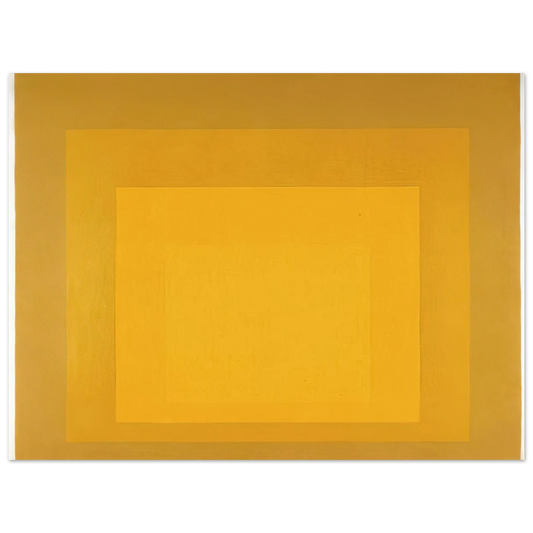 Josef Albers - STUDY FOR HOMAGE TO THE SQUARE DEPARTING IN YELLOW 1964  75x100 cm / 30x40inches Fine Art Poster