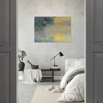 Misty Morning on the Seine, Sunrise - claude monet Brushed Aluminum Print - 70x100 cm / 28x40 inches | claude monet Aluminum Print | claude monet Prints