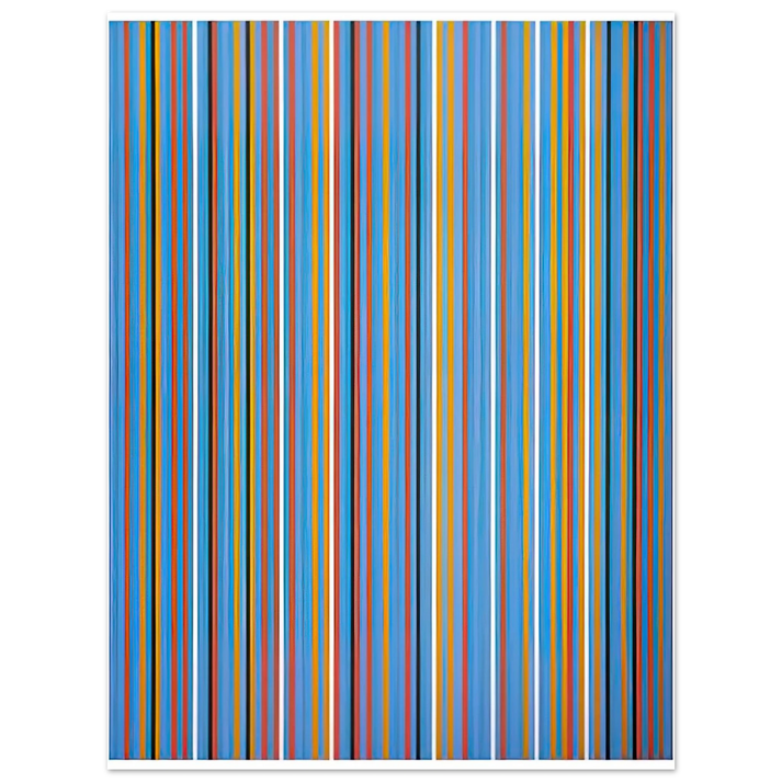 Bridget Riley - BIG BLUE 1982  75x100 cm / 30x40inches Fine Art Poster