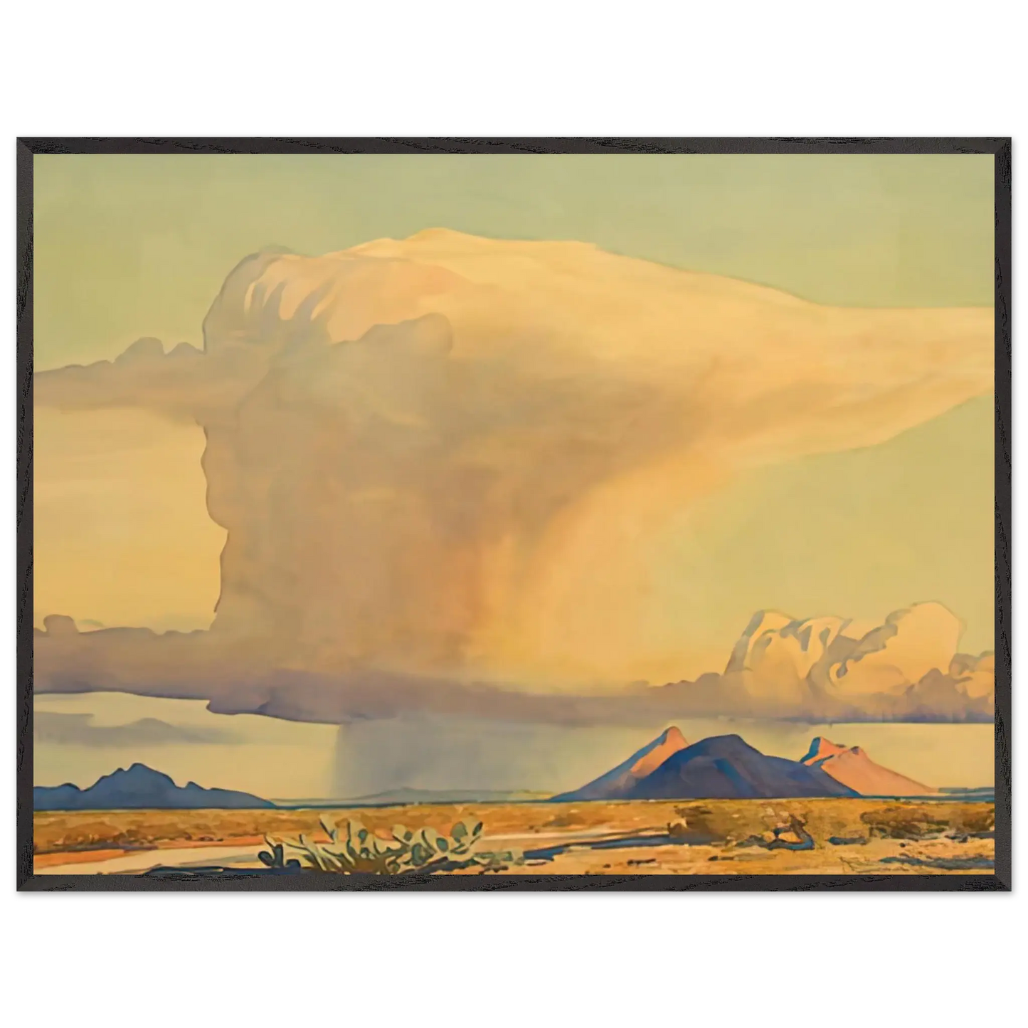 Maynard Dixon - DROUGHT AND DOWNPOUR 1944 Wall art - 50x70 cm / 20x28 Inches - Fine Art Poster - -