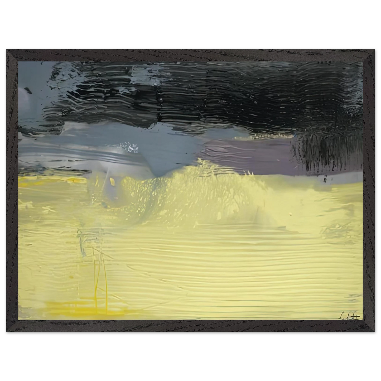 Helen Frankenthaler - Sandstorm, 1992- Wall Art - 30x40 cm / 12x16 inches - Premium Wooden Framed Poster With Fine Art Paper-canvas - Black frame