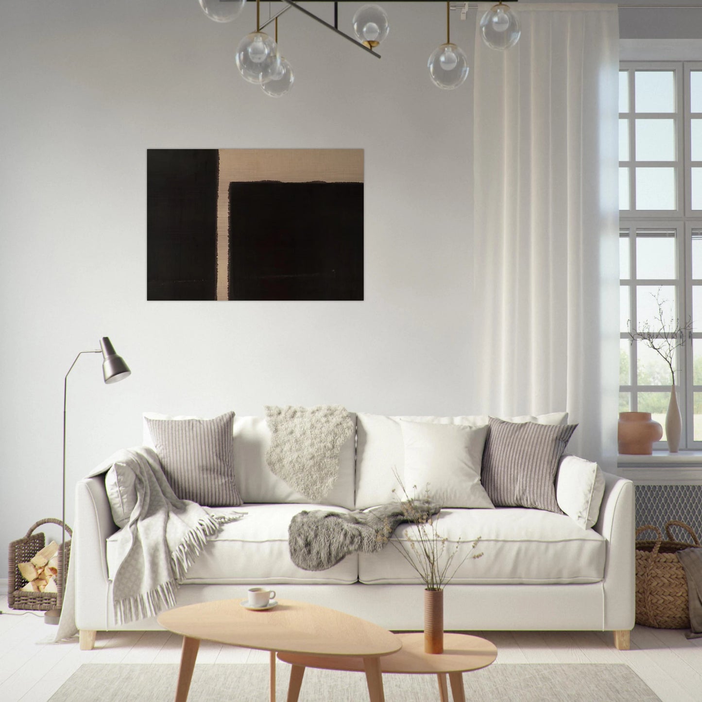 Burnt Umber  Ultramarine Blue - 1998 - Yun Hyong-keun Brushed Aluminum Print - 70x100 cm / 28x40 inches | Yun Hyong-keun Aluminum Print | Yun Hyong-keun Prints