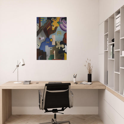Composizione futurista - Abstract Art, Dada - Julius Evola Brushed Aluminum Print - 70x100 cm / 28x40 inches | Julius Evola Aluminum Print | Julius Evola Prints