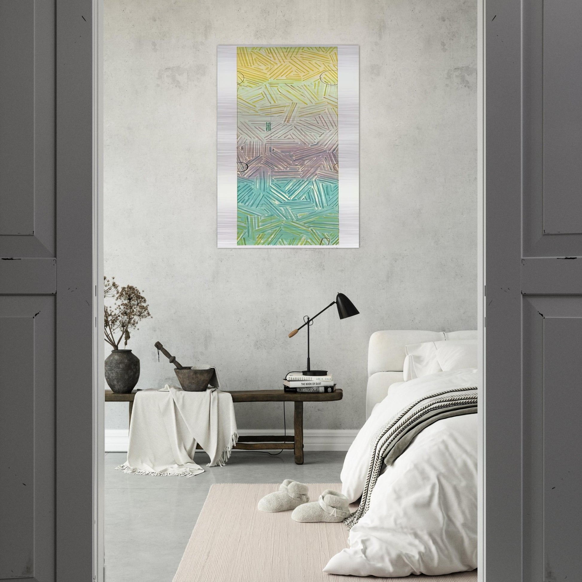 USUYUKI ULAE 211 - Jasper Johns Brushed Aluminum Print - 70x100 cm / 28x40 inches | Jasper Johns Aluminum Print | Jasper Johns Prints