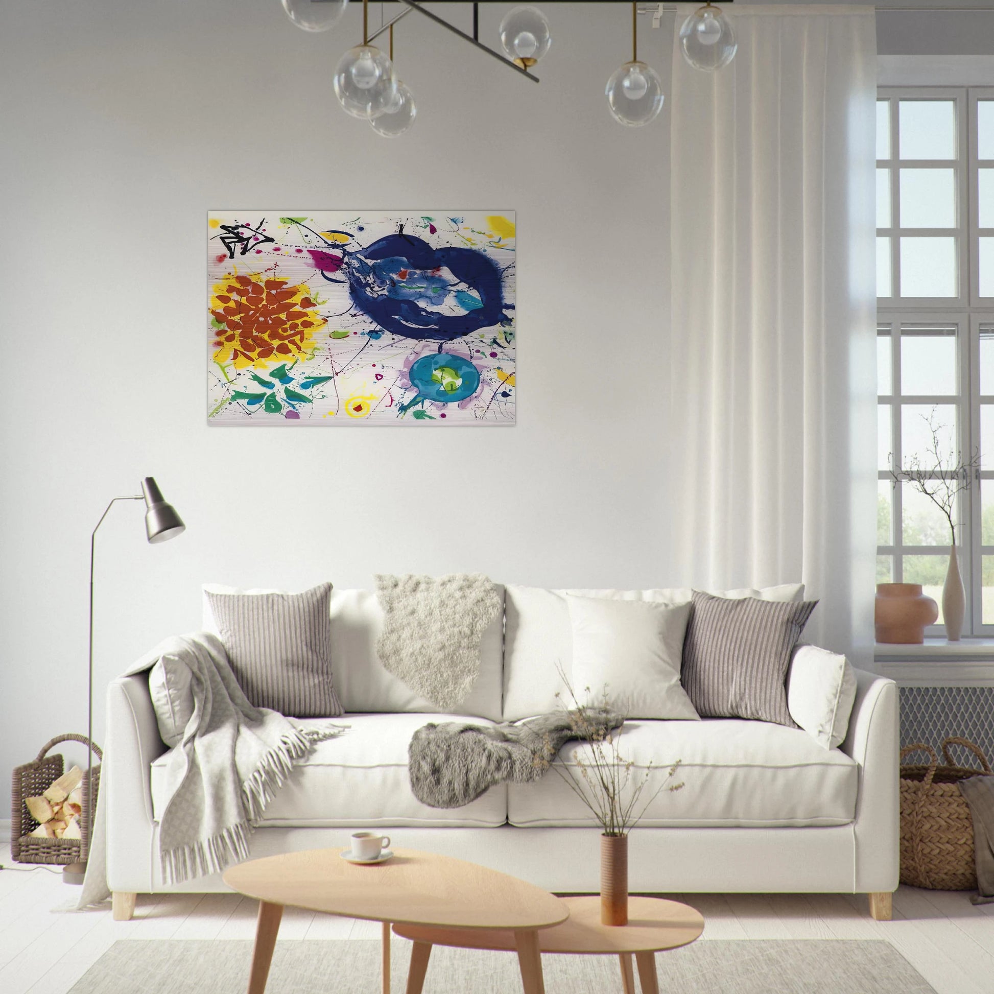 Senza Titolo III - Sam Francis Brushed Aluminum Print - 70x100 cm / 28x40 inches | Sam Francis Aluminum Print | Sam Francis Prints