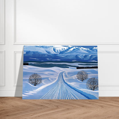 Winter Roads - Hiroshi Nagai Brushed Aluminum Print - 70x100 cm / 28x40 inches | Hiroshi Nagai Aluminum Print | Hiroshi Nagai Prints