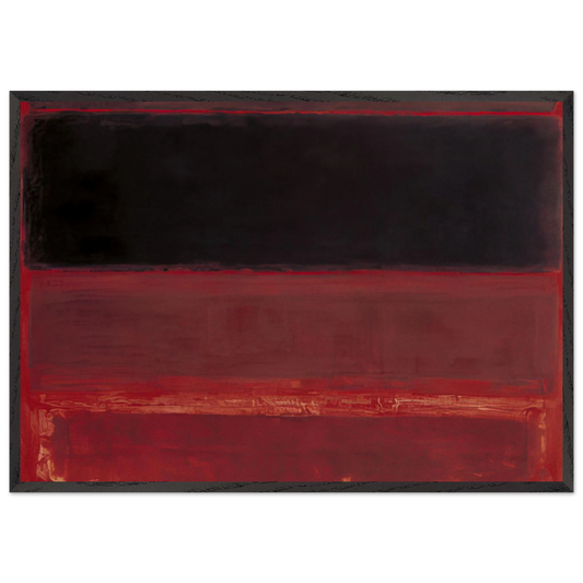 Four Darks in Red - 1958 - Mark Rothko 70x100 cm / 28x40 inches Framed Art Print – Black Wooden Frame