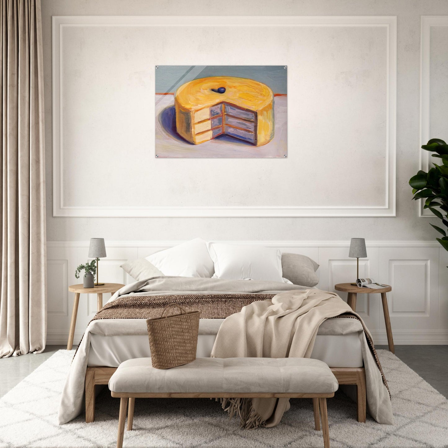 Lemon Cake - 1964 - Wayne Thiebaud Acrylic Print - 70x100 cm / 28x40″ inches | Wayne Thiebaud Wall Art | Wayne Thiebaud Prints