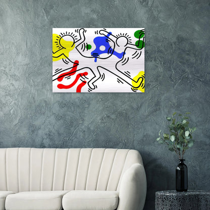 UNTITLED 1986 - Keith Haring Brushed Aluminum Print - 70x100 cm / 28x40 inches | Keith Haring Aluminum Print | Keith Haring Prints