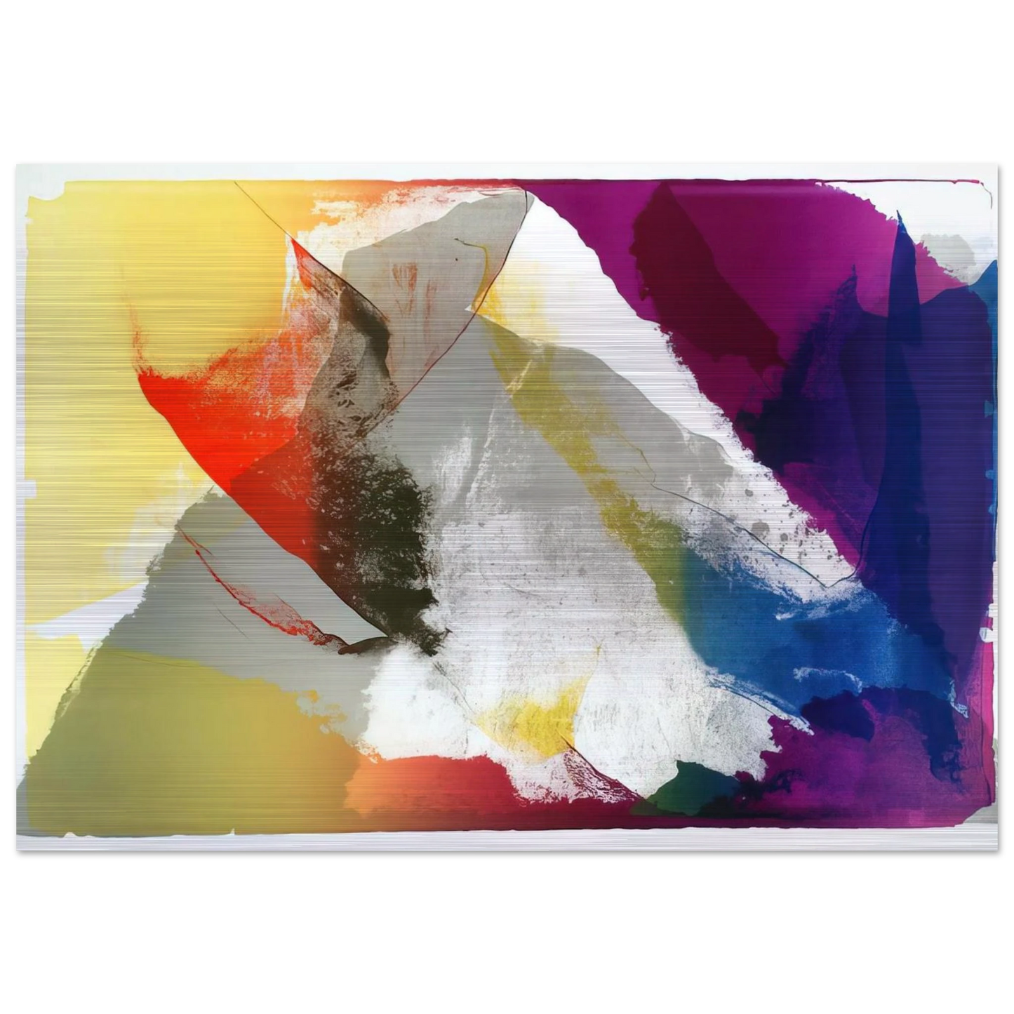 Abstract Composition - Paul Jenkins Brushed Aluminum Print - 70x100 cm / 28x40 inches | Paul Jenkins Aluminum Print | Paul Jenkins Prints