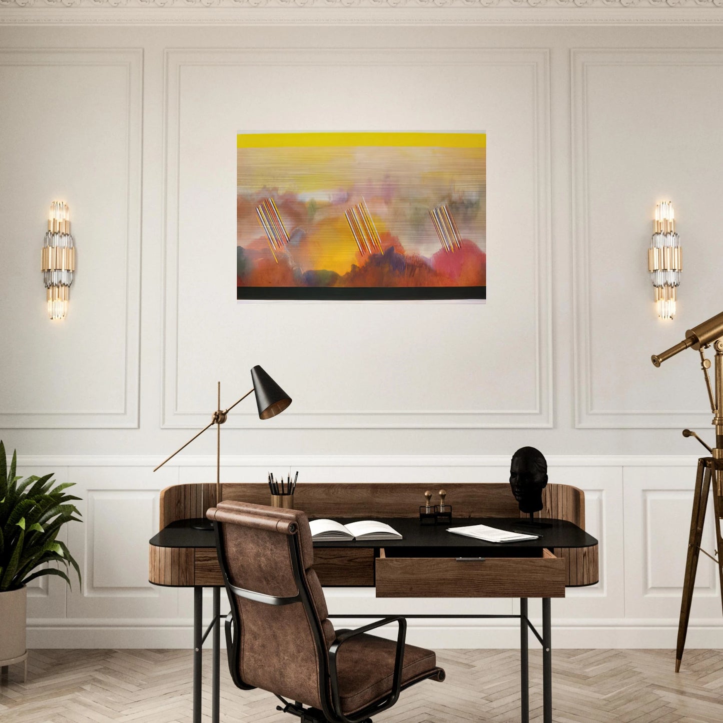 Younger than the Sun - 1990 - Ronnie Landfield Brushed Aluminum Print - 70x100 cm / 28x40 inches | Ronnie Landfield Aluminum Print | Ronnie Landfield Prints