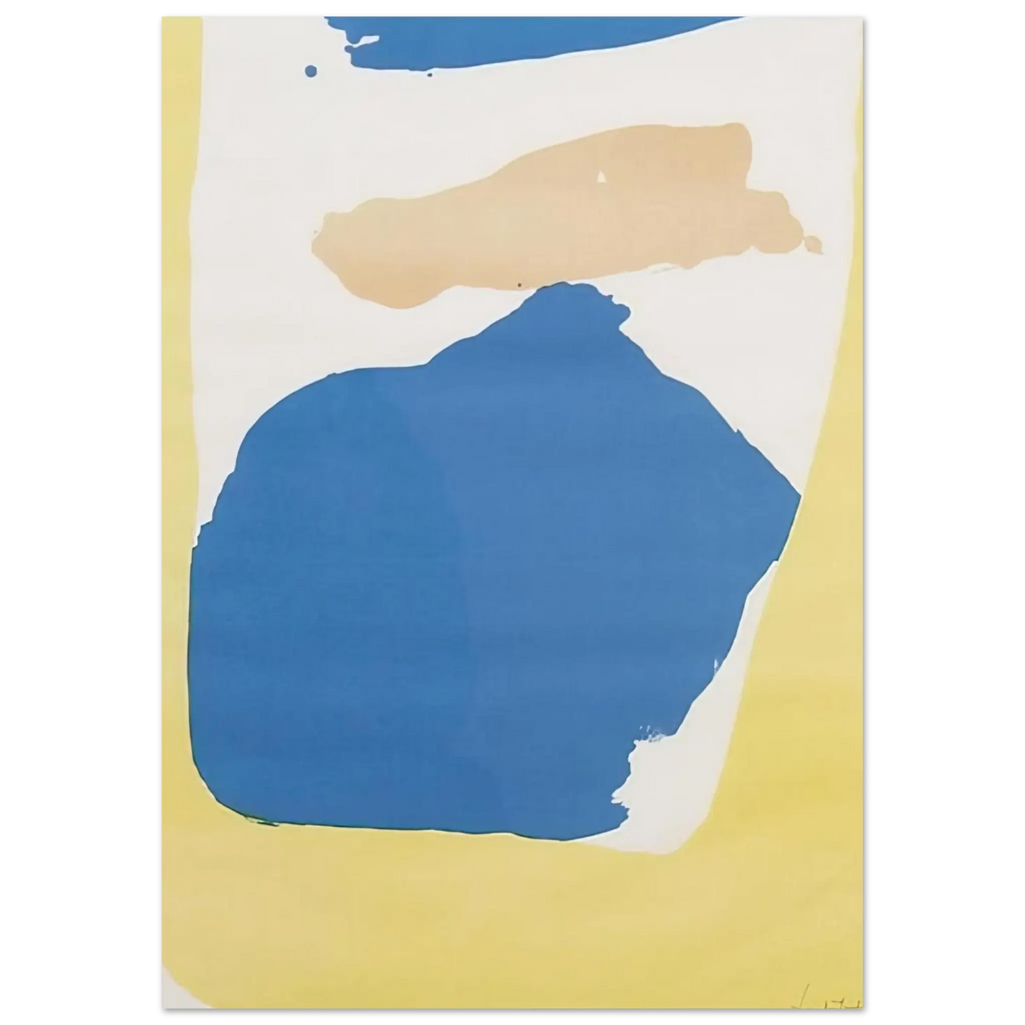 Helen Frankenthaler - Frankenthaler Preview - 1965 Wall art - 28x43  cm / XL (11x17 Inches) - Premium Wooden Framed Poster With Fine Art Paper - Wood frame