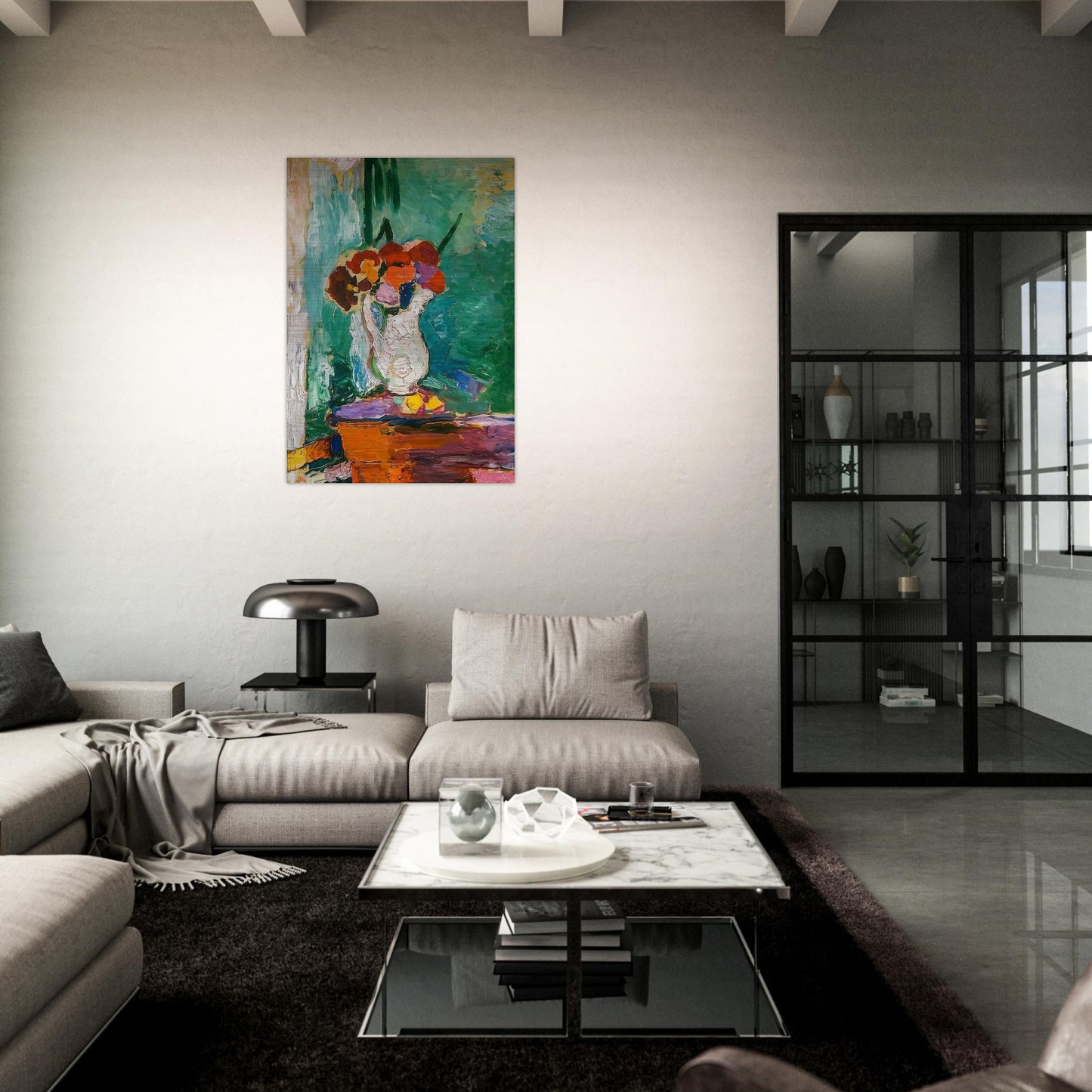 FLOWERS 1907 - Henri Matisse Brushed Aluminum Print - 70x100 cm / 28x40 inches | Henri Matisse Aluminum Print | Henri Matisse Prints