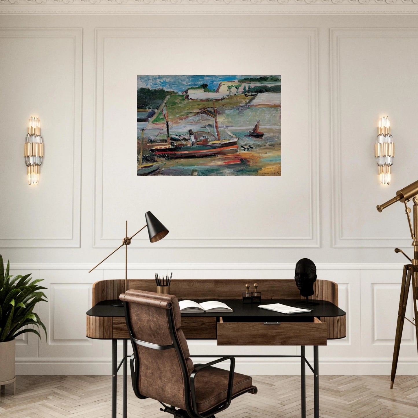BELLE ILE LE PORT DE PALAIS 1896 - Henri Matisse Brushed Aluminum Print - 70x100 cm / 28x40 inches | Henri Matisse Aluminum Print | Henri Matisse Prints