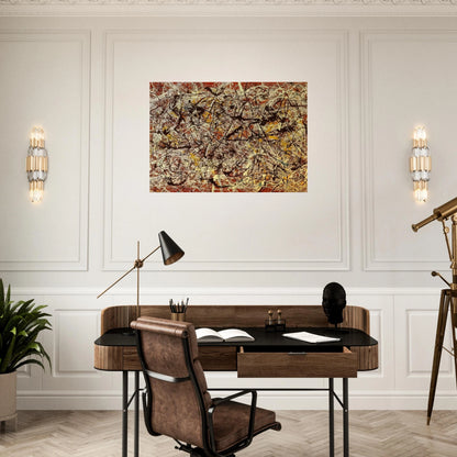 MURAL ON INDIAN RED GROUND 1950 - Jackson Pollock Brushed Aluminum Print - 70x100 cm / 28x40 inches | Jackson Pollock Aluminum Print | Jackson Pollock Prints