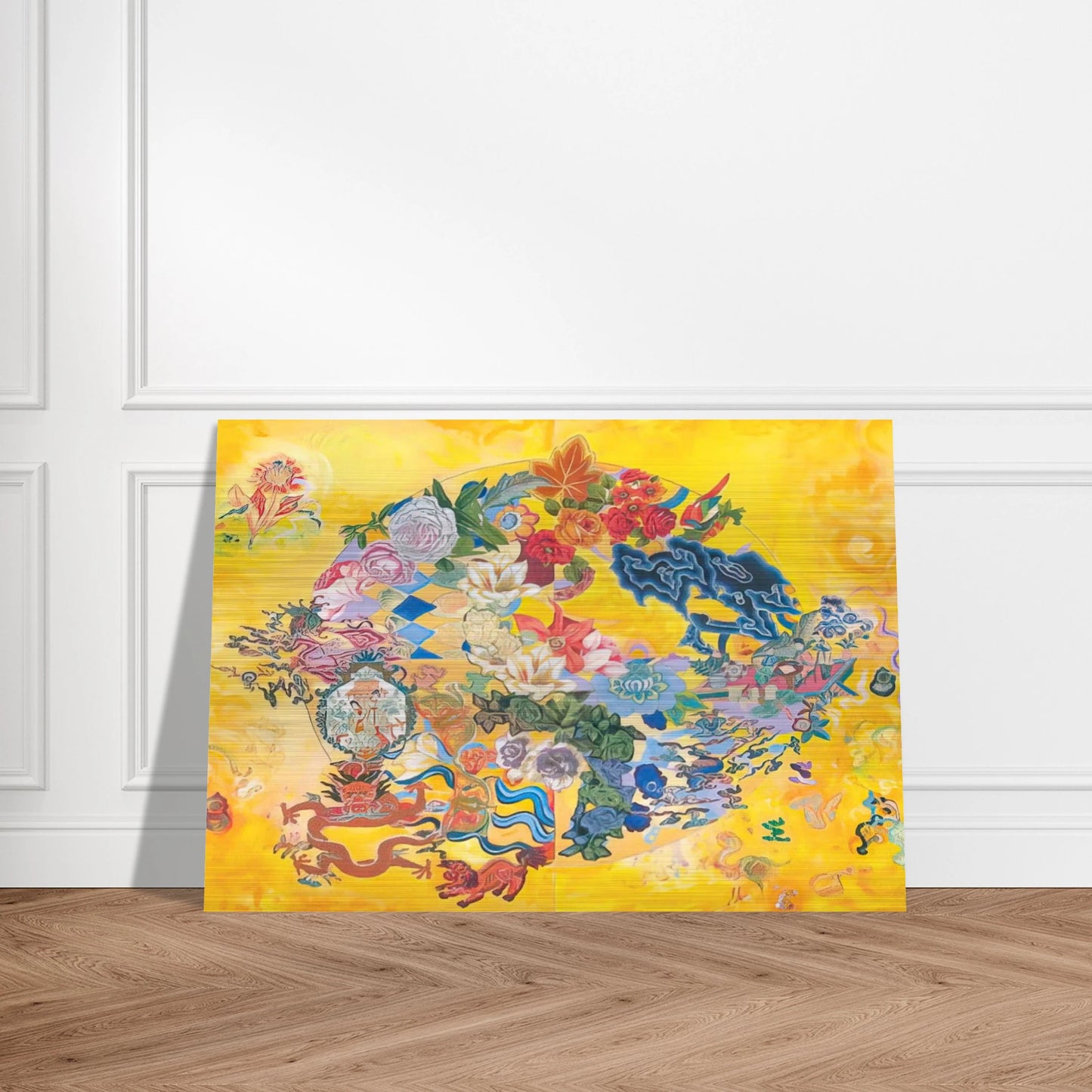 Asian Rendezvous - PD Pattern and Decoration - Miriam Schapiro Brushed Aluminum Print - 70x100 cm / 28x40 inches | Miriam Schapiro Aluminum Print | Miriam Schapiro Prints