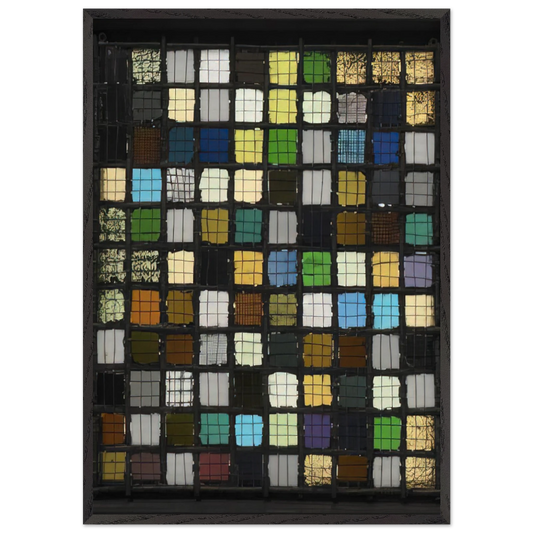 GRID MOUNTED 1921 - Josef Albers 70x100 cm / 28x40 inches Framed Art Print – Black Wooden Frame