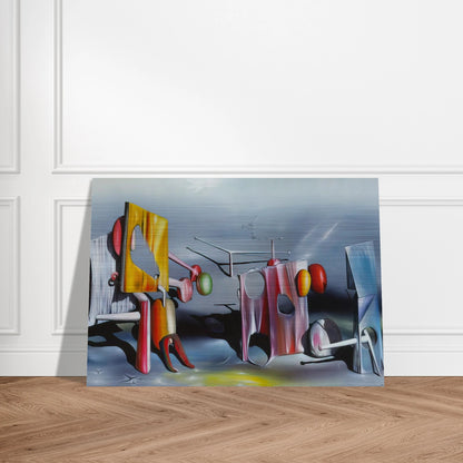 Reply to Red - Yves Tanguy Brushed Aluminum Print - 70x100 cm / 28x40 inches | Yves Tanguy Aluminum Print | Yves Tanguy Prints