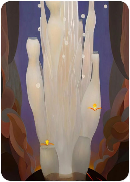 Fire Sounds - 1930 By Agnes Lawrence Pelton Pack of 10 Post Cards | Agnes Lawrence Pelton Post Cards | A6 (10.5 x 14.8 cm) - 4.1 x 5.8 inches