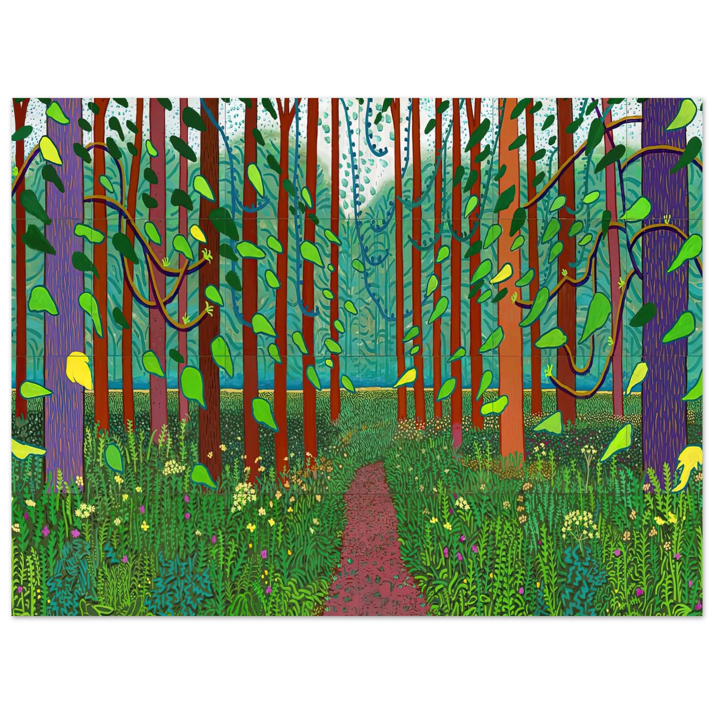 David Hockney - David Hockney Wall art - 30x45 cm / 12x18 inches - Premium Wooden Framed Poster With Fine Art Paper-canvas - Black frame