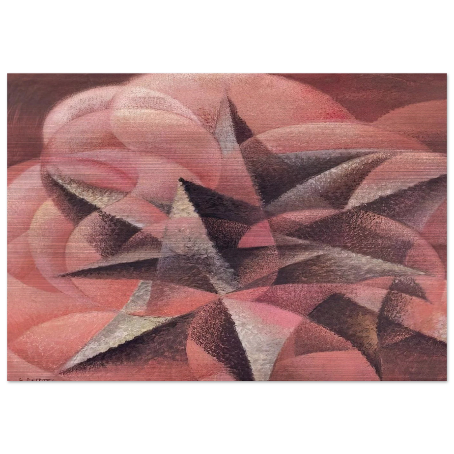 Armonie di forme contrarie - 1935 - Gerardo Dottori Brushed Aluminum Print - 70x100 cm / 28x40 inches | Gerardo Dottori Aluminum Print | Gerardo Dottori Prints