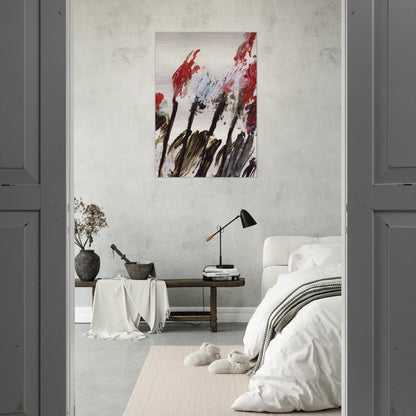 Nicola's Irises - Cy Twombly Brushed Aluminum Print - 70x100 cm / 28x40 inches | Cy Twombly Aluminum Print | Cy Twombly Prints
