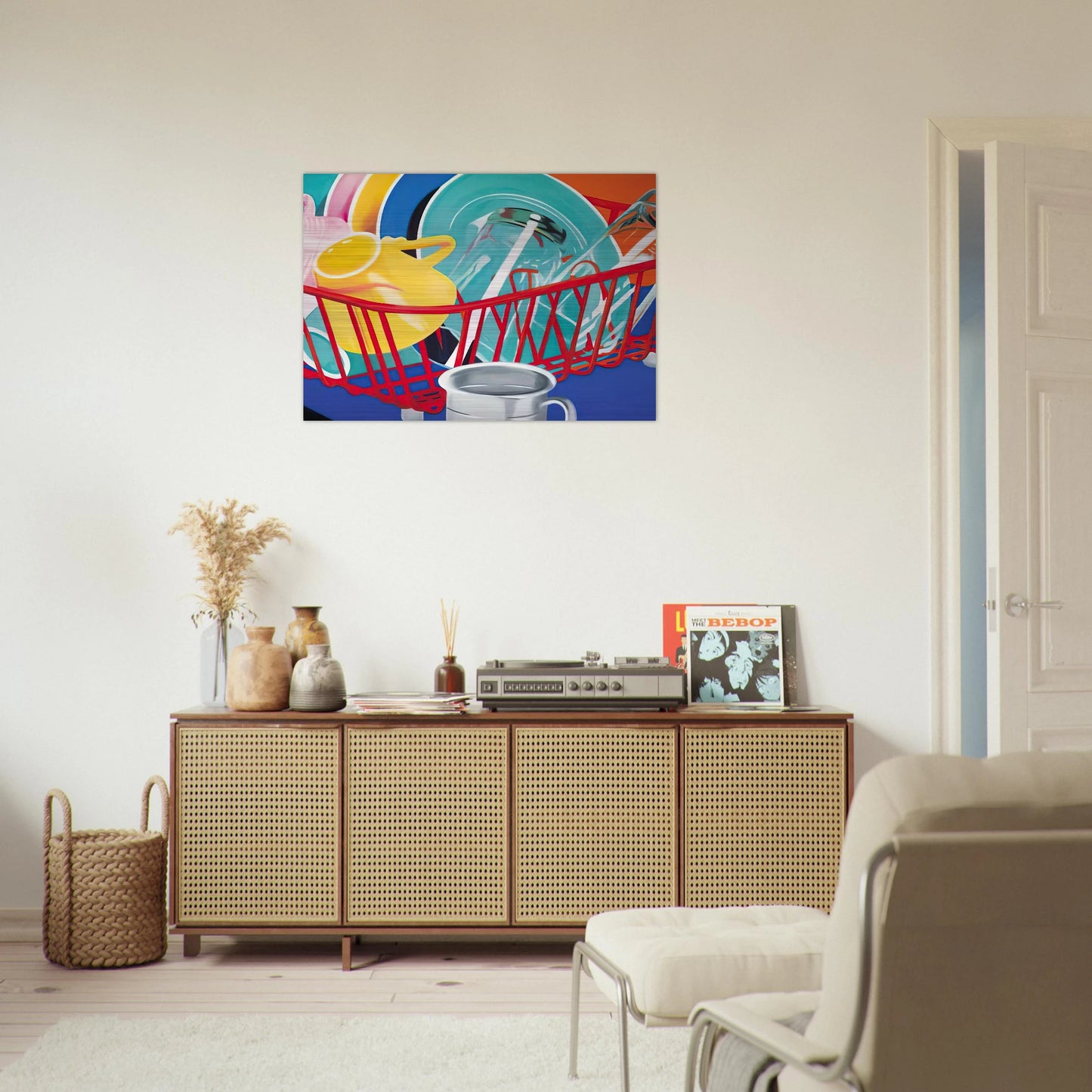Dishes - James Rosenquist Brushed Aluminum Print - 70x100 cm / 28x40 inches | James Rosenquist Aluminum Print | James Rosenquist Prints
