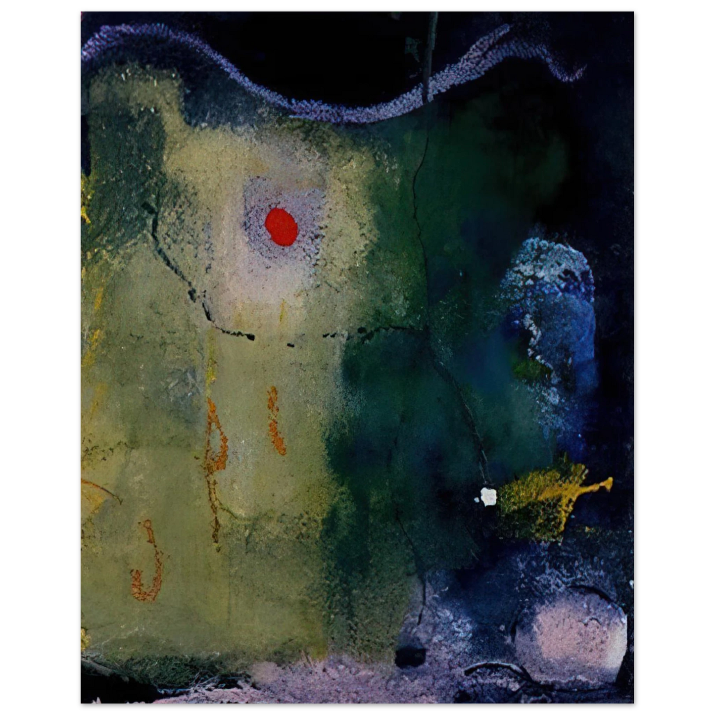Helen Frankenthaler - The Other Side of the Moon - 1995 Wall art - 50x70 cm / 20x28 inches - Premium Wooden Framed Poster With Fine Art Paper-canvas - Wood frame