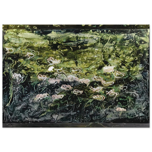 Acquatico - Art Informel - Mario Schifano Brushed Aluminum Print - 70x100 cm / 28x40 inches | Mario Schifano Aluminum Print | Mario Schifano Prints