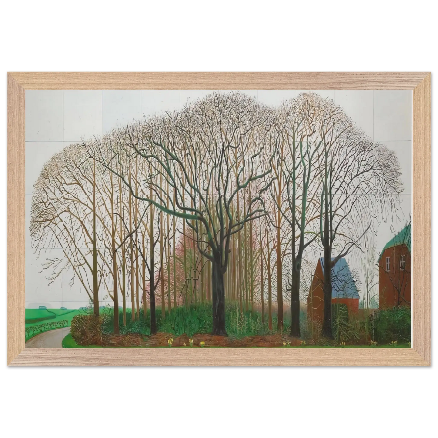 David Hockney - David Hockney Wall art - A2 (42 x 59.4  cm) - Premium Wooden Framed Poster With Fine Art Paper - Black frame