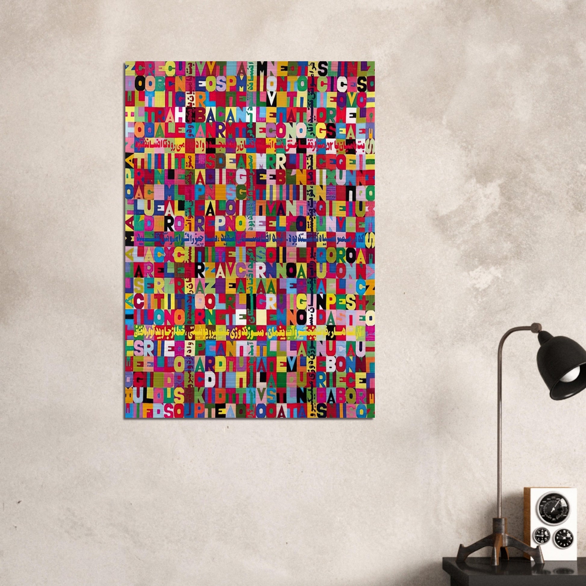 OGGI VENISETESIMO GIORNO UNDICESIMO MESE ANNO MILLENOVEIOOO ANTOTO ALIGHIERO E BOETTI ALLAMATO - Alighiero Boetti Brushed Aluminum Print - 70x100 cm / 28x40 inches | Alighiero Boetti Aluminum Print | Alighiero Boetti Prints