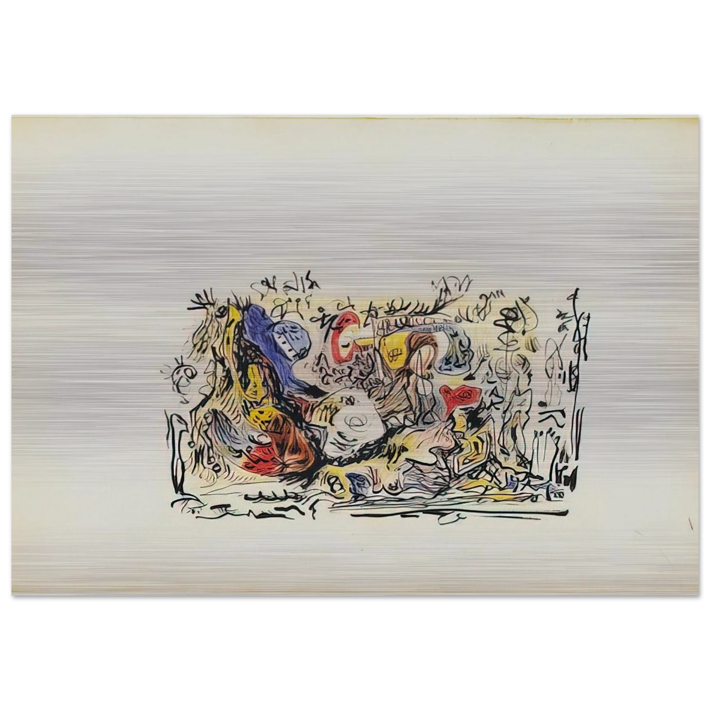UNTITLED - Jackson Pollock Brushed Aluminum Print - 70x100 cm / 28x40 inches | Jackson Pollock Aluminum Print | Jackson Pollock Prints