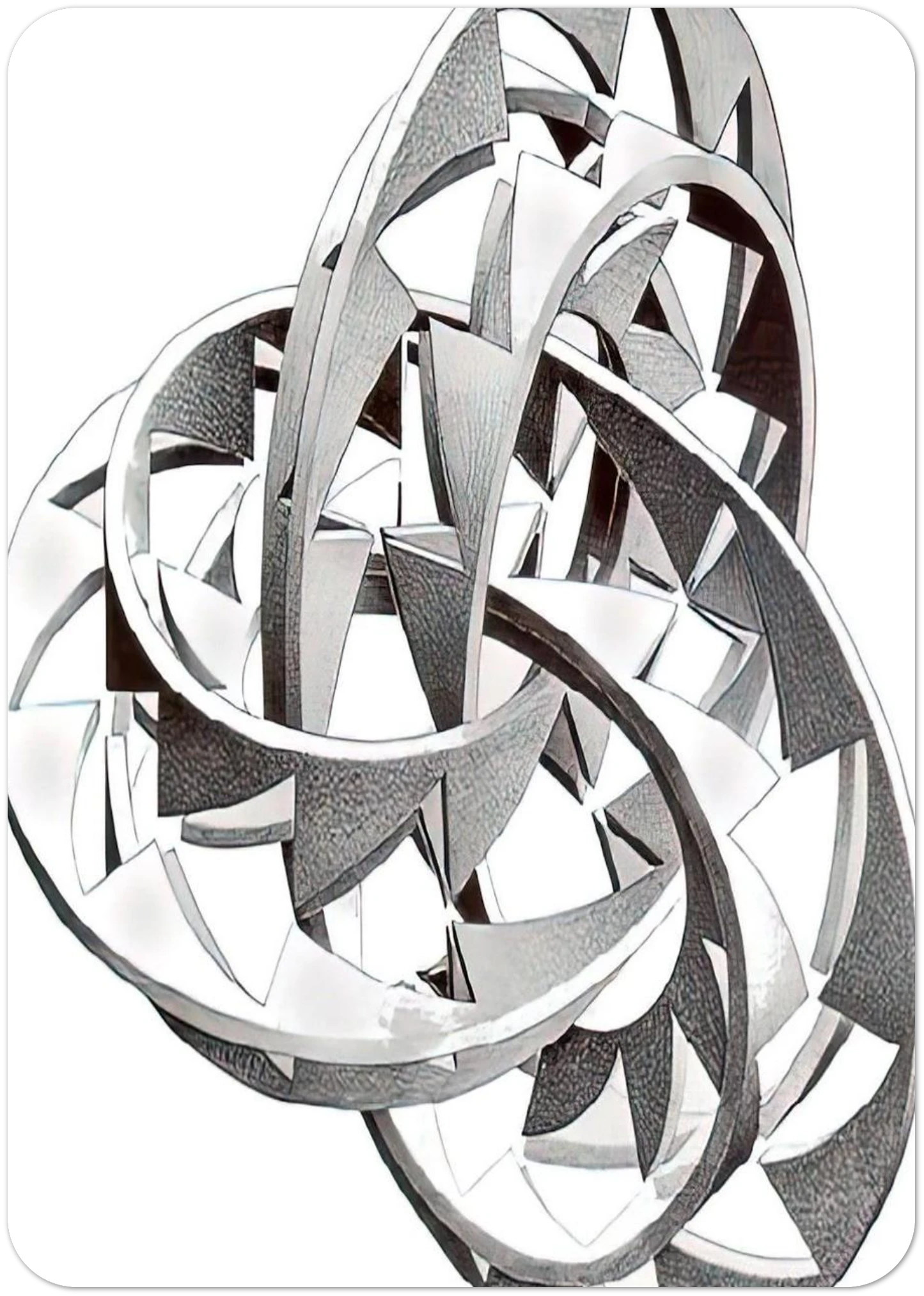 KNOT By MC Escher Pack of 10 Post Cards | MC Escher Post Cards | A6 (10.5 x 14.8 cm) - 4.1 x 5.8 inches