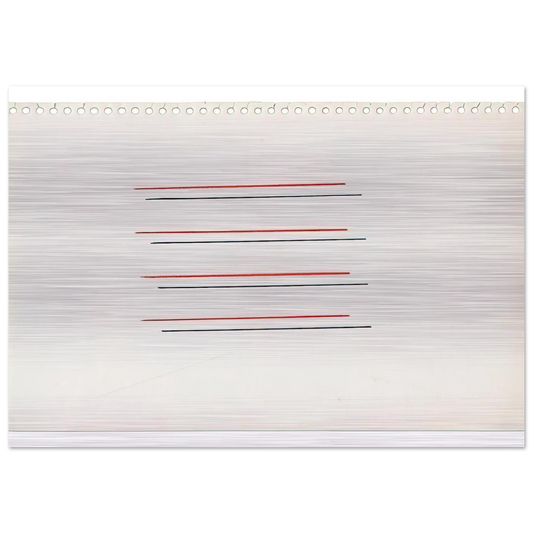 Untitled - 1971 - Fred Sandback Brushed Aluminum Print - 70x100 cm / 28x40 inches | Fred Sandback Aluminum Print | Fred Sandback Prints