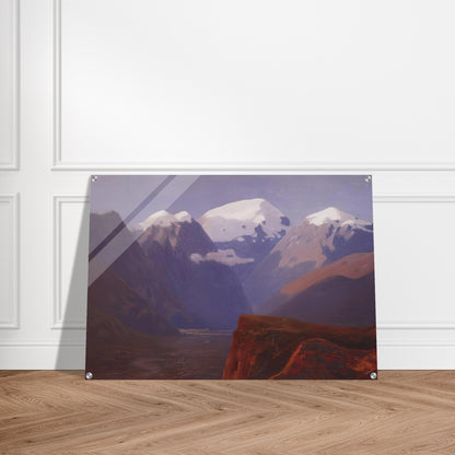 Snow tops - Arkhyp Kuindzhi Acrylic Print - 70x100 cm / 28x40″ inches | Arkhyp Kuindzhi Wall Art | Arkhyp Kuindzhi Prints