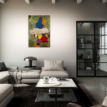 GREEN ANGEL - Jasper Johns Brushed Aluminum Print - 70x100 cm / 28x40 inches | Jasper Johns Aluminum Print | Jasper Johns Prints